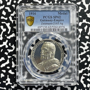 1916 Germany Theobald Von Bethmann-Hollweg Medal PCGS SP62 Lot#G1014 Silver!