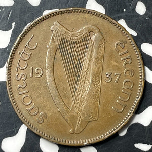 1937 Ireland 1/2 Penny Half Penny Lot#E8080