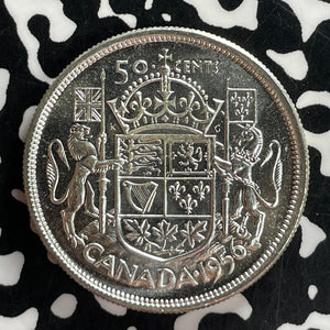 1956 Canada 50 Cents Lot#T7486 Silver! High Grade! Beautiful!