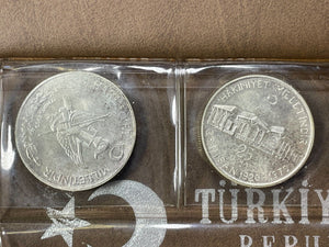 (1960-1972) Turkey 4x Coin Silver Proof Set Lot#B2045 With Case