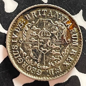1822 British West Indies 1/16 Dollar Lot#T4770 Silver! Nice! Anchor Money
