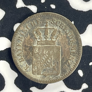 1862 Germany Bavaria 1 Kreuzer Lot#T8791