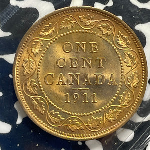 1911 Canada Large Cent ICCS MS64RD Lot#OV1594 Choice UNC!