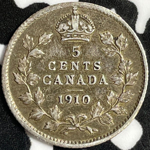 1910 Canada 5 Cents Lot#D8766 Silver! Nice!