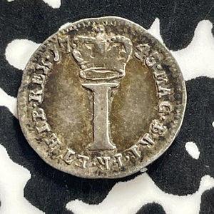 1743 Great Britain George II Maundy 1 Penny Lot#JM0176 Silver! Nice!