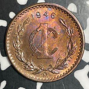 1946-Mo Mexico 1 Centavo Lot#T2758 High Grade! Beautiful!