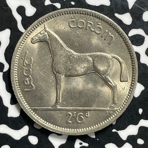 1964 Ireland 1/2 Crown Half Crown Lot#C0622 High Grade! Beautiful!