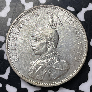 1911-J German East Africa 1 Rupie Lot#JM8763 Silver! Nice Detail, Cleaned