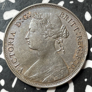 1877 Great Britain 1/2 Penny Half Penny Lot#E0111 Nice!
