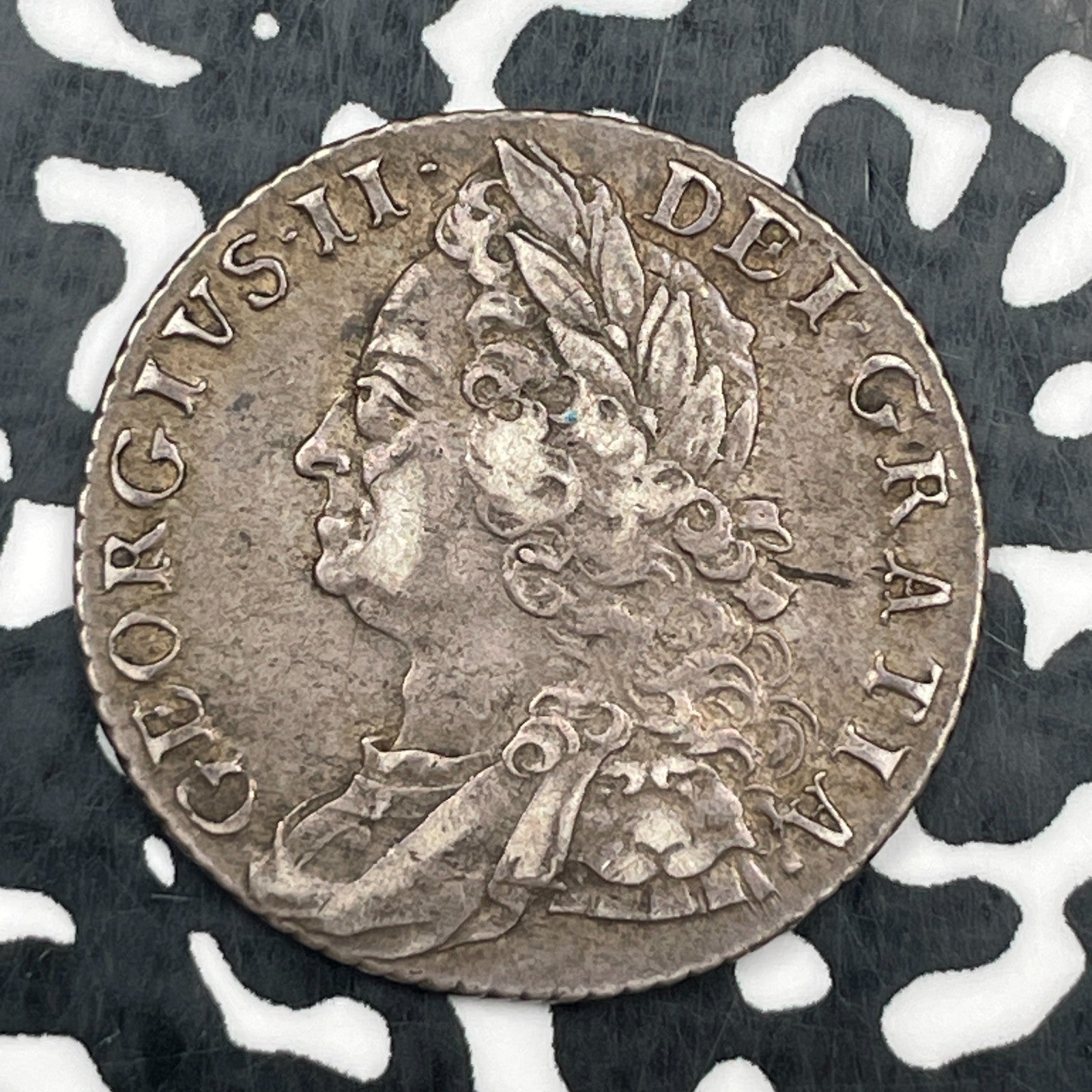 1758 Great Britain George II 1 Shilling Lot#JM1805 Silver! Nice!