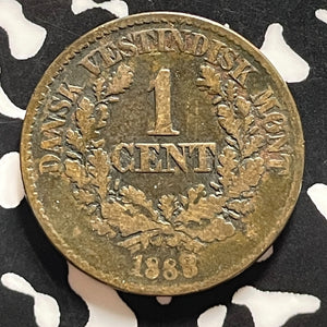 1883 Danish West Indies 1 Cent Lot#T4597