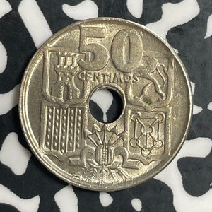 1949(54) Spain 50 Centimos Lot#T3702 High Grade! Beautiful!