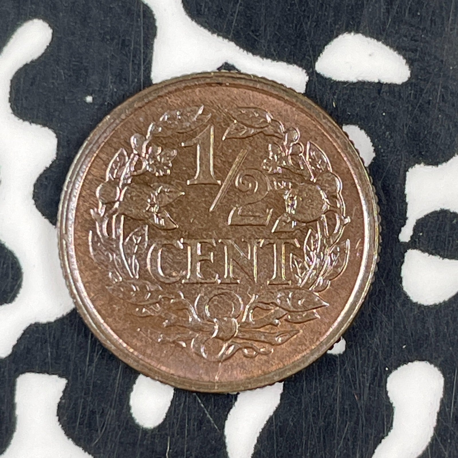 1912 Netherlands 1/2 Cent Half Cent Lot#F4860 High Grade! Beautiful!
