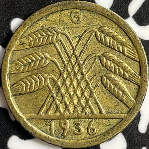 1936-G Germany 5 Pfennig Lot#D8348