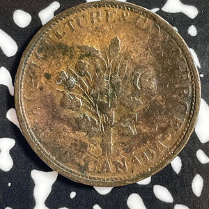 (1835-1838) Lower Canada Montreal Un Sou/ 1/2 Penny Token Lot#E3535