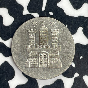 1851 Germany Hamburg 1 Schilling Lot#T8458 Silver! High Grade! Beautiful!