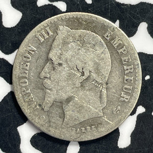 1867-BB France 50 Centimes Lot#C0723 Silver!