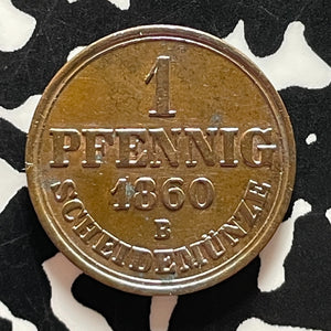 1860-B Germany Hannover 1 Pfennig Lot#T4932