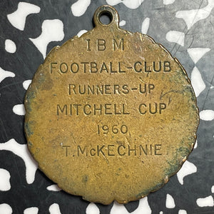 1960 Great Britain Mitchell Club Football Runners Up Medal Lot#T2534 30mm