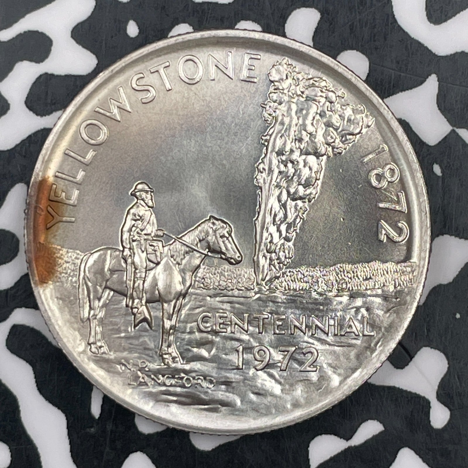 1972 United States Yellowstone Medal Lot#F9034 Silver! 31mm
