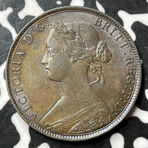 1861 Great Britain 1/2 Penny Half Penny Lot#E0106 High Grade! Beautiful!