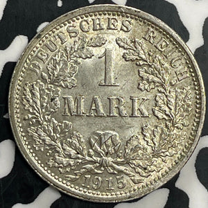 1915-D Germany 1 Mark Lot#T0073 Silver! High Grade! Beautiful!