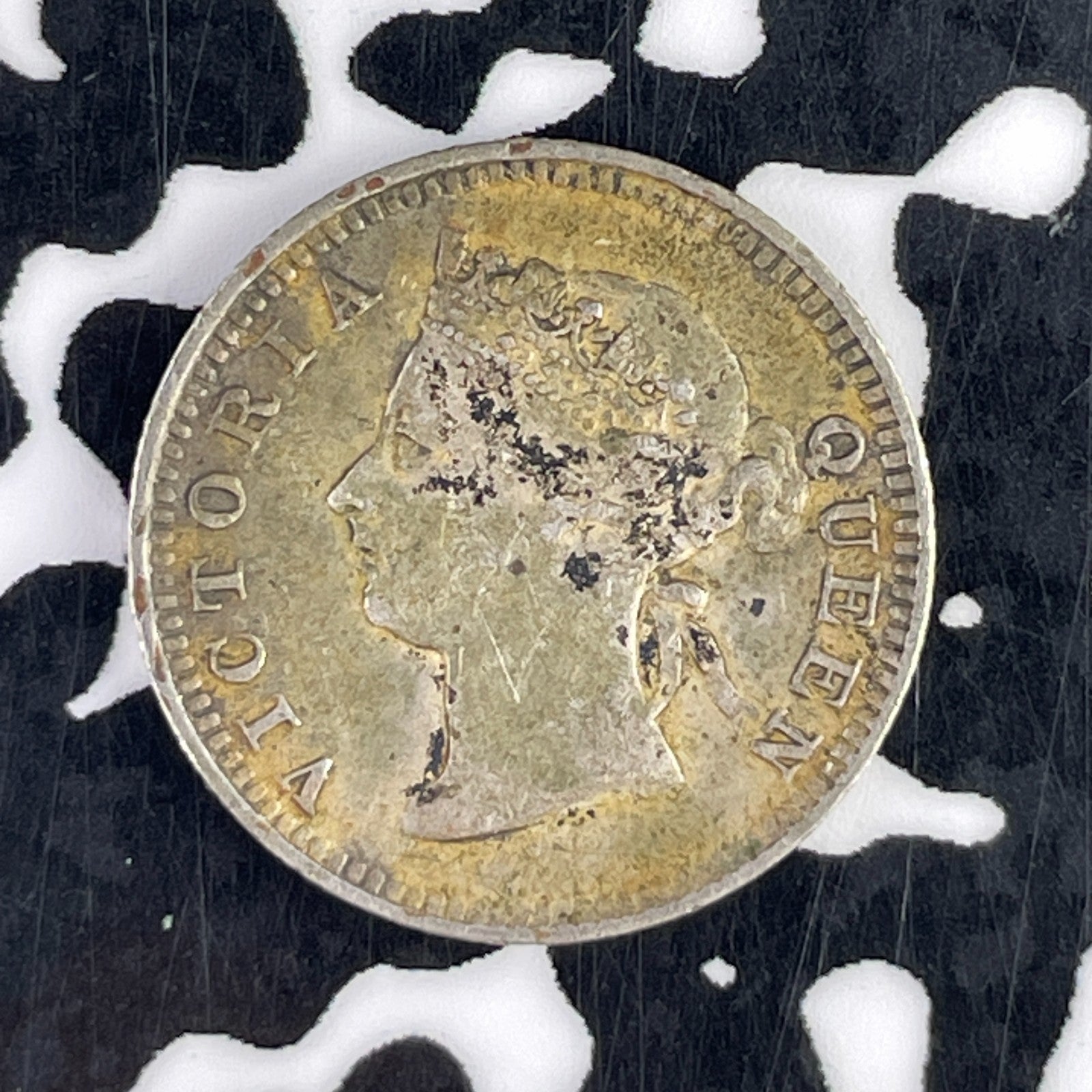 1899 Hong Kong 5 Cents Lot#F2518 Silver! Nice!