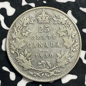 1930 Canada 25 Cents Lot#C0538 Silver!