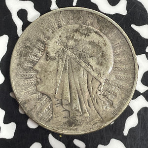 1933 Poland 5 Zlotych Lot#T8141 Silver!