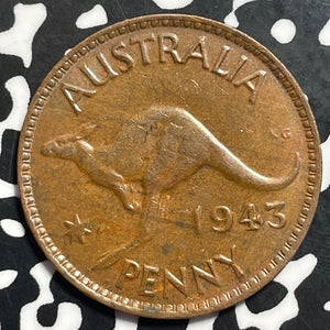 1943 (M) Australia 1 Penny Lot#T1410 Nice!