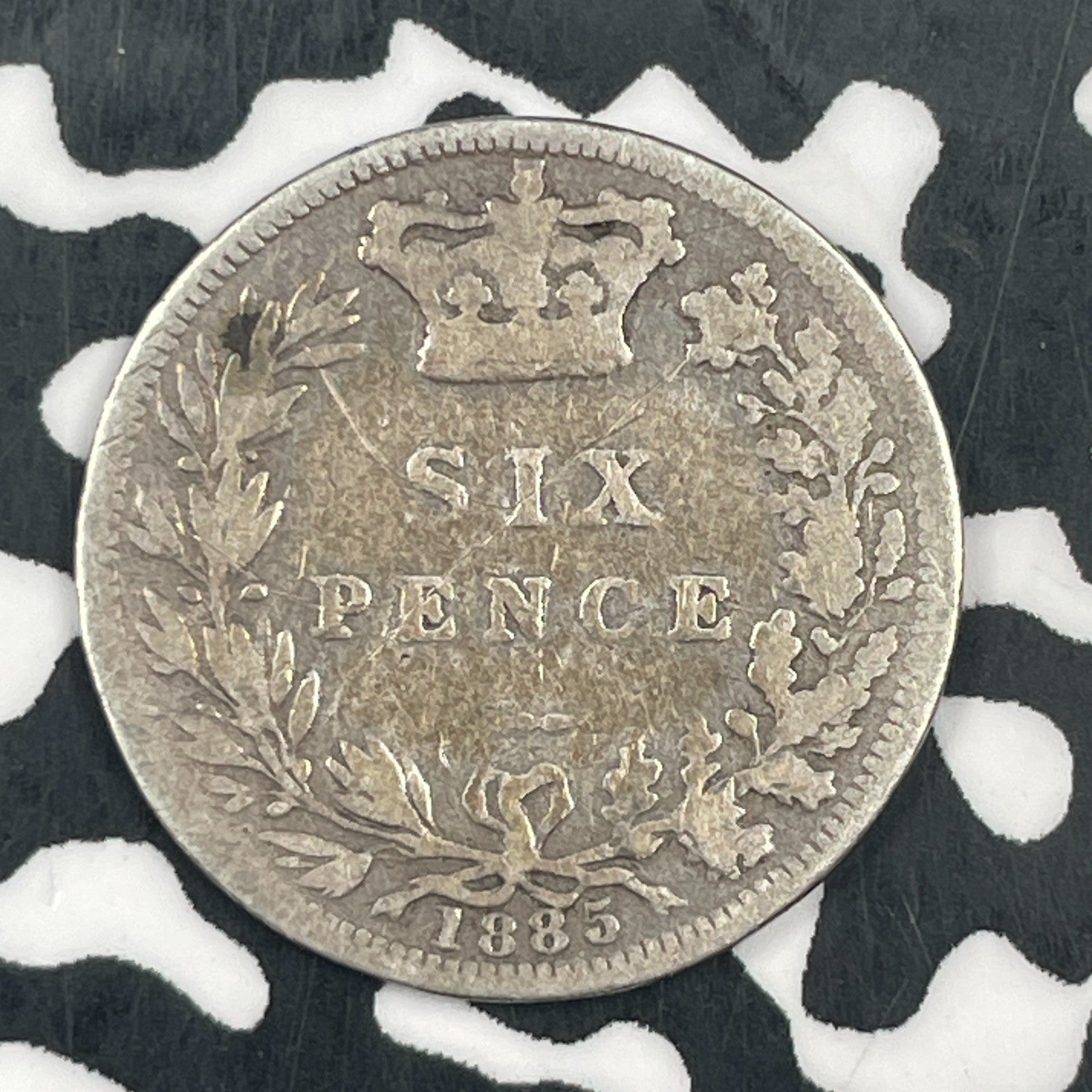 1885 Great Britain 6 Pence Sixpence Lot#F5601 Silver!