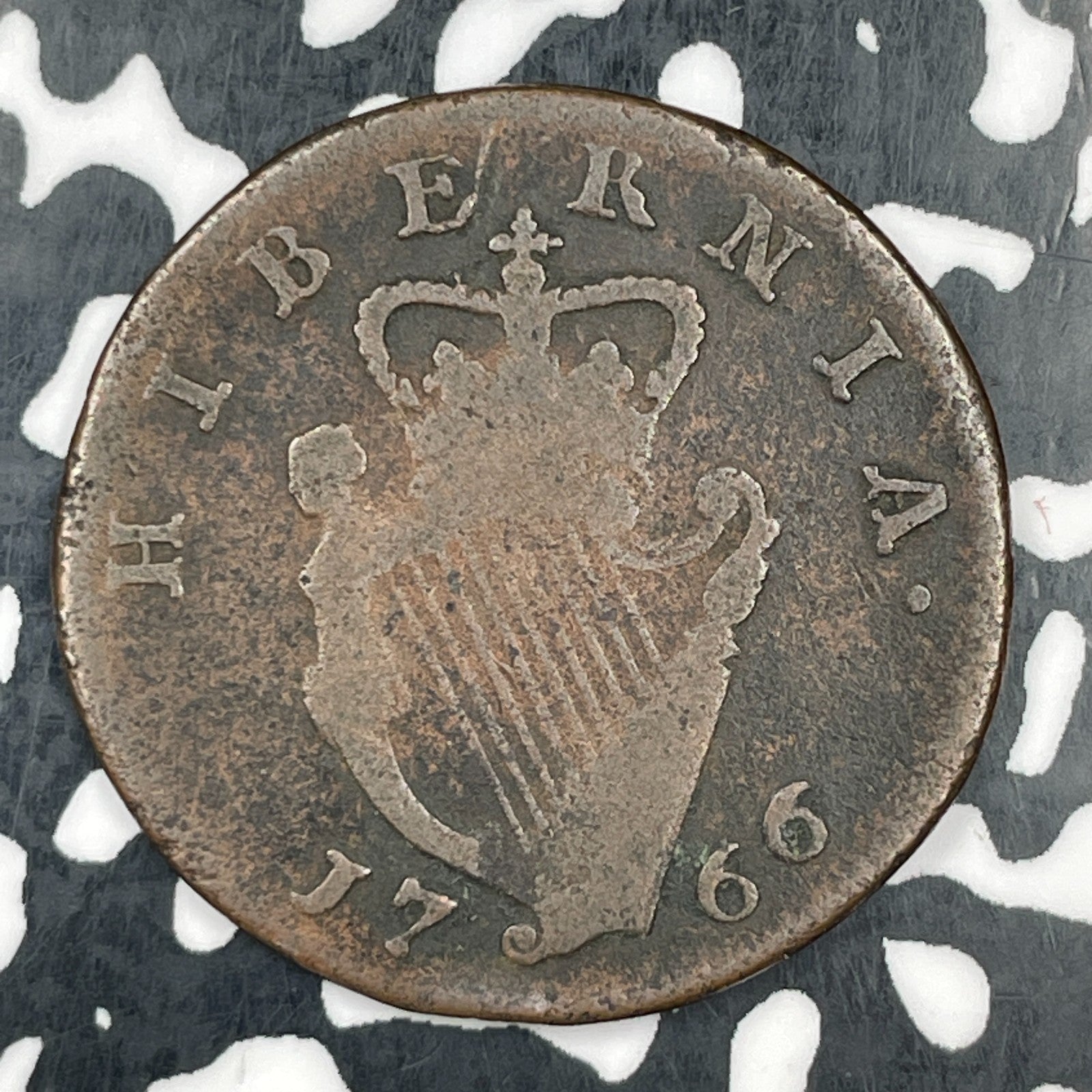 1766 Ireland Hibernia 1/2 Penny Half Penny Lot#F8719