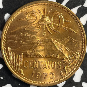 1973 Mexico 20 Centavos Lot#D8185 High Grade! Beautiful!