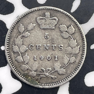 1901 Canada 5 Cents Lot#C1476 Silver!