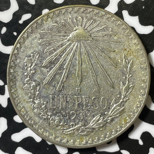 1933 Mexico 1 Peso Lot#E4997 Silver!