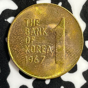 1967 Korea 1 Won Lot#E3514 High Grade! Beautiful!