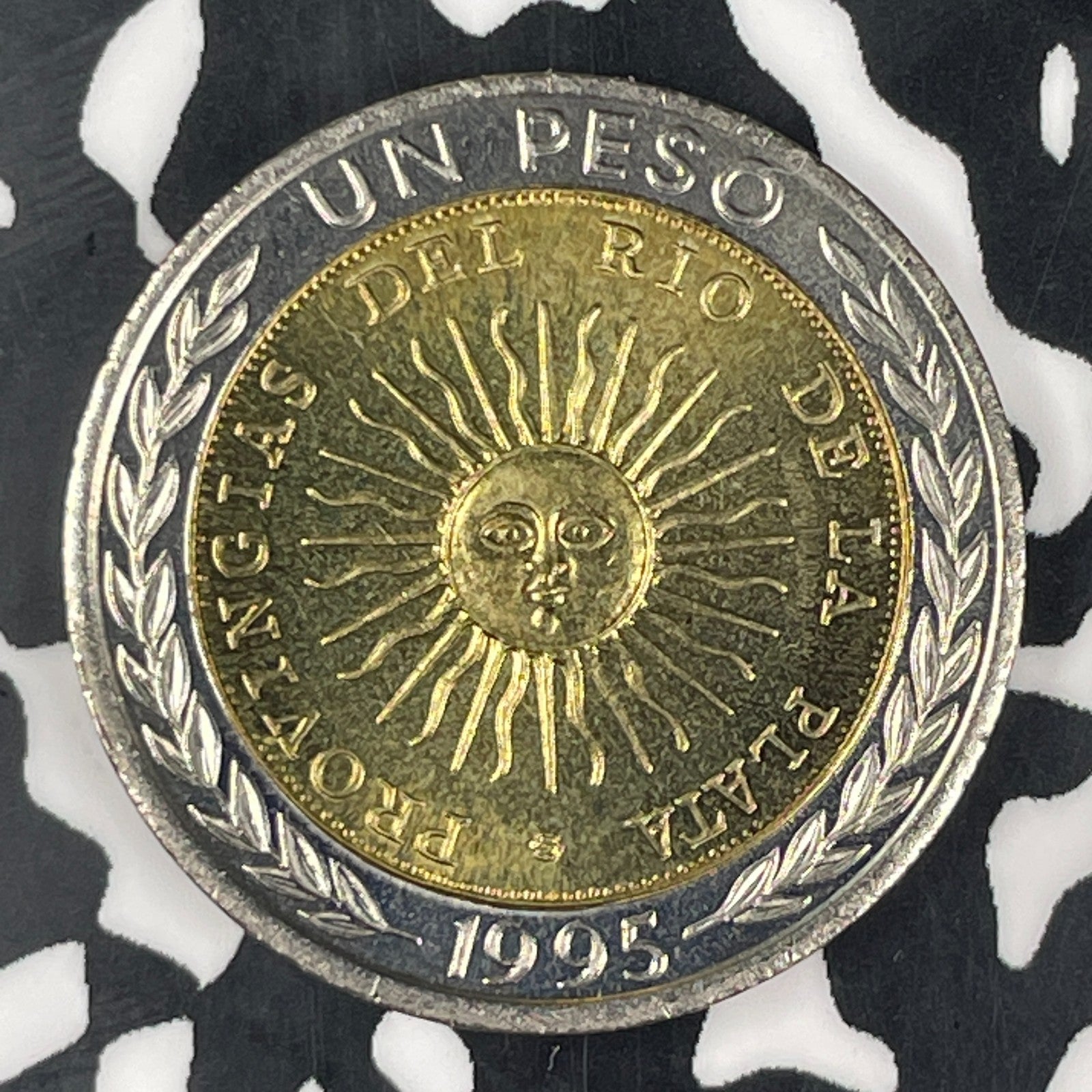 1995 Argentina 1 Peso Lot#C9286 'Provingias' Error, KM#112.3