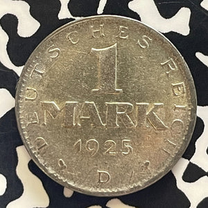 1925-D Germany 1 Mark Lot#T5810 Silver! Nice!