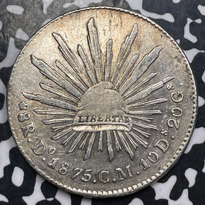 1875-Do CM Mexico 8 Reales Lot#JM8547 Large Silver!