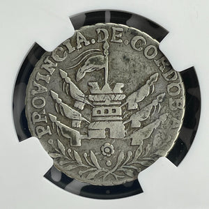 1844 Argentina Cordoba 'Confederada' 2 Reales NGC VF35 Lot#G934 Silver! Scarce!