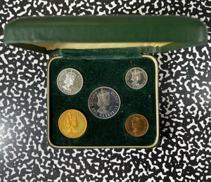 1955 Cyprus 5x Coin Proof Set Lot#B2793 With Case