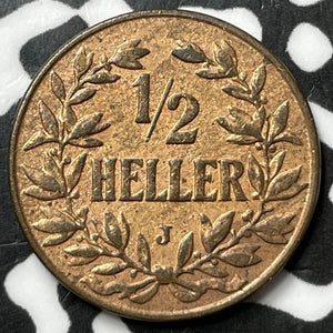 1906-J German East Africa 1/2 Heller Half Heller Lot#D7719 Old Cleaning