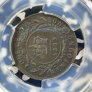 1888 Newfoundland Large Cent PCGS XF40 Lot#G884 Key Date!