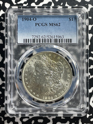 1904-O U.S. $1 Morgan Dollar PCGS MS62 Lot#G423 Silver! Choice UNC!