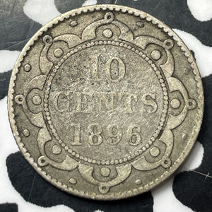 1896 Newfoundland 10 Cents Lot#T3924 Silver!