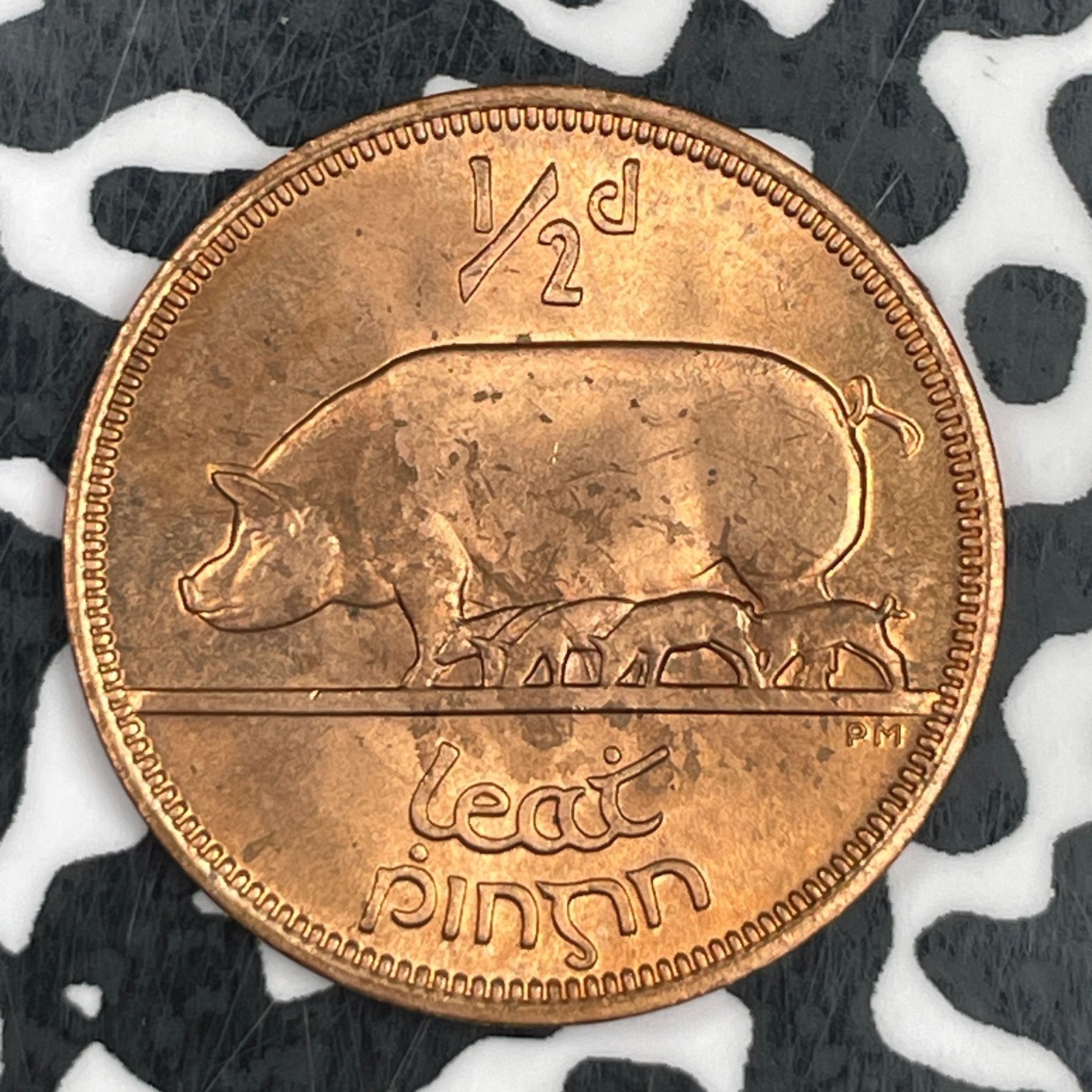 1964 Ireland 1/2 Penny Half Penny Lot#F5936 High Grade! Beautiful!