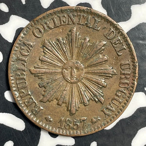 1857-D Uruguay 5 Centavos Lot#T0817