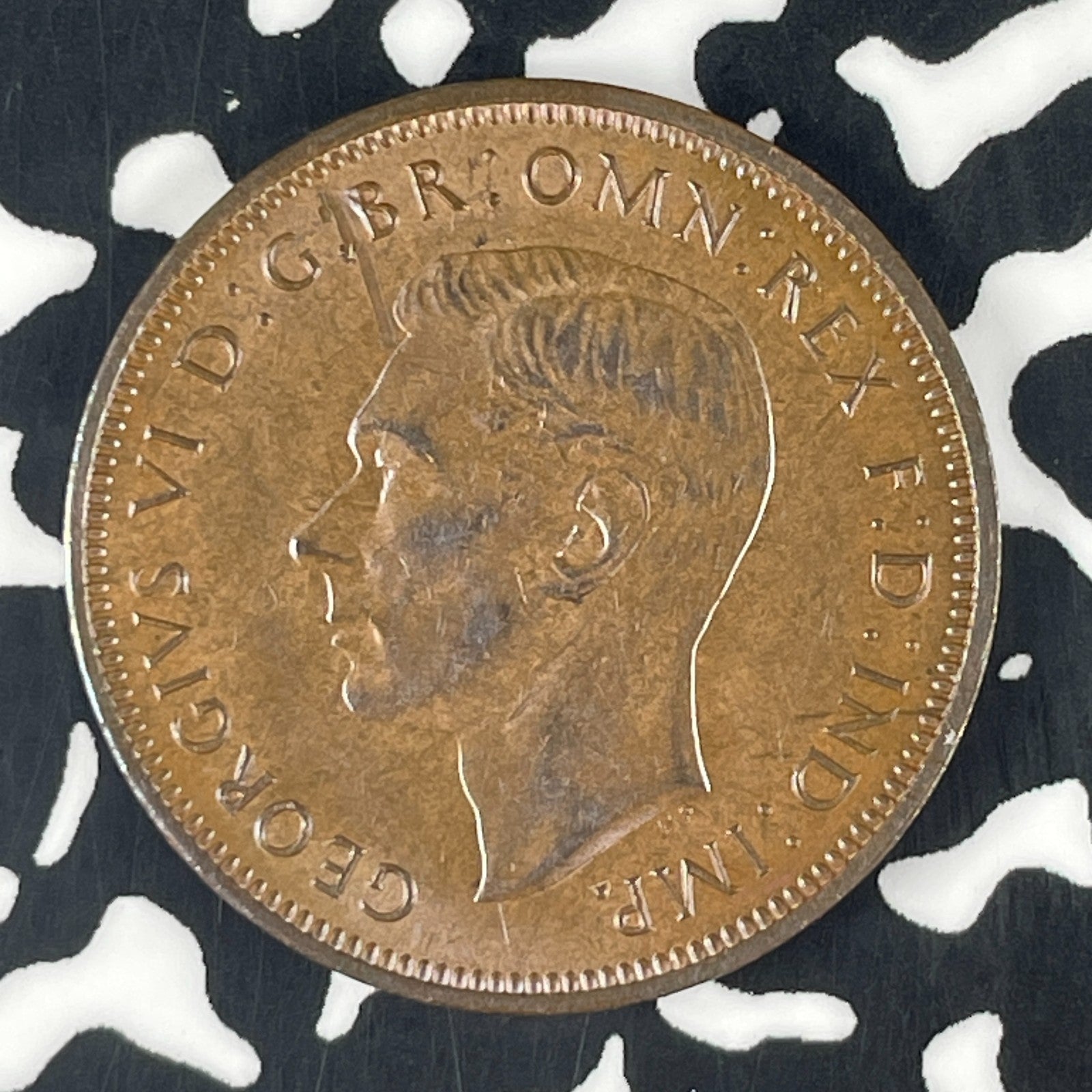 1944 Great Britain 1/2 Penny Half Penny Lot#F1759 High Grade! Beautiful!