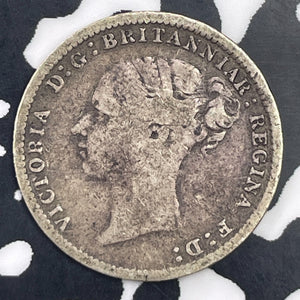 1886 Great Britain 3 Pence Threepence Lot#C1336 Silver!