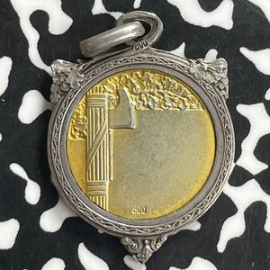(1930's) Italy Bocce Medal Lot#C0121 Silver! 22mm